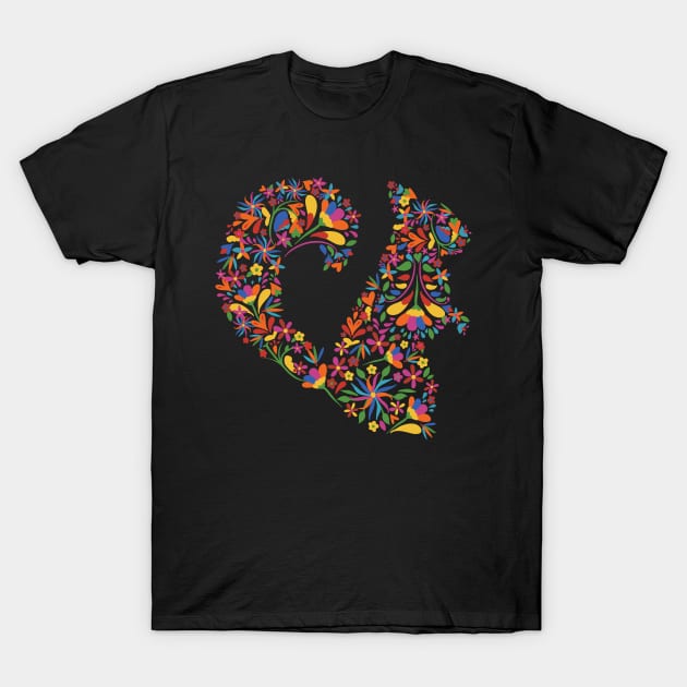 cute squirrel floral animal T-Shirt by Midoart